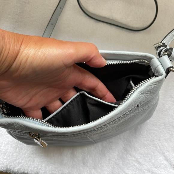 CHRISTOPHER KON Pastel Blue Genuine Leather Crossbody Handbag - Picture 9 of 16